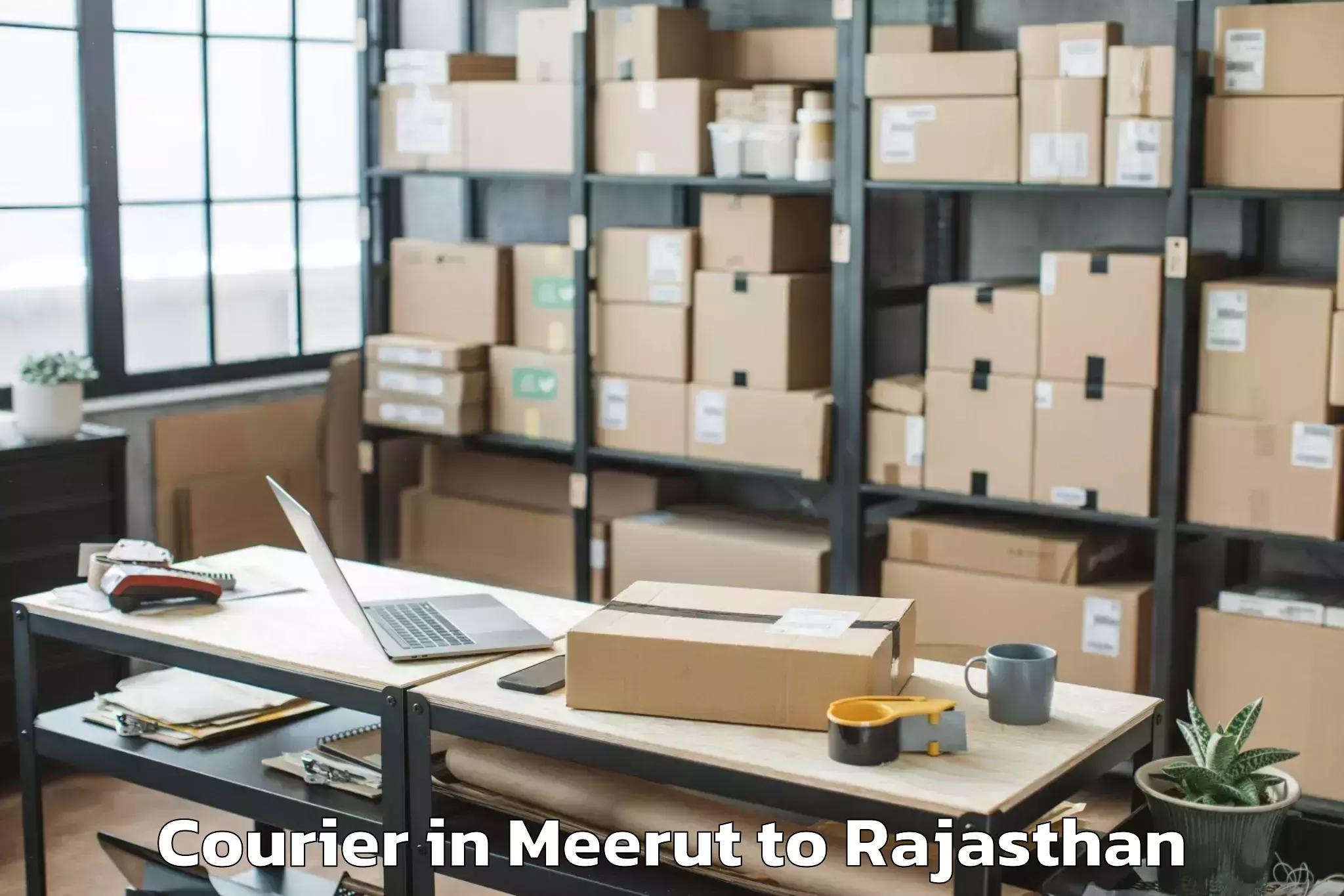 Leading Meerut to Hindaun Courier Provider